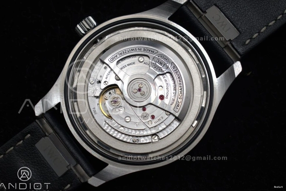 Edition A32111 1:1 Blue Mark Dial Pilot IW328203 on Leather ZF XX Best Dark Strap Blue 1203